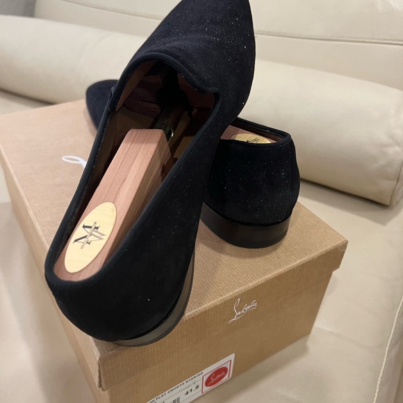 Christian Louboutin Black Suede Loafers